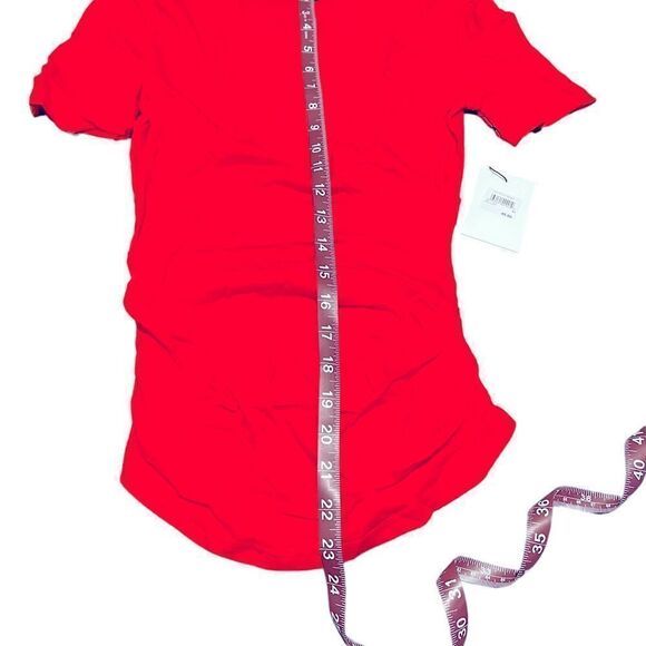 Something Navy Red Poppy Surplice Neck Tee - Picture 3 of 9